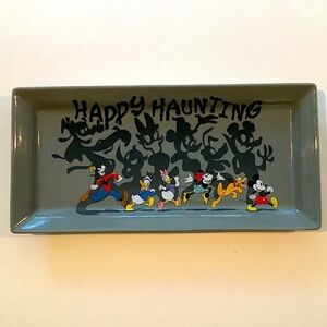 Disney Halloween Mickey & Friends Happy Haunting Ceramic Tray New